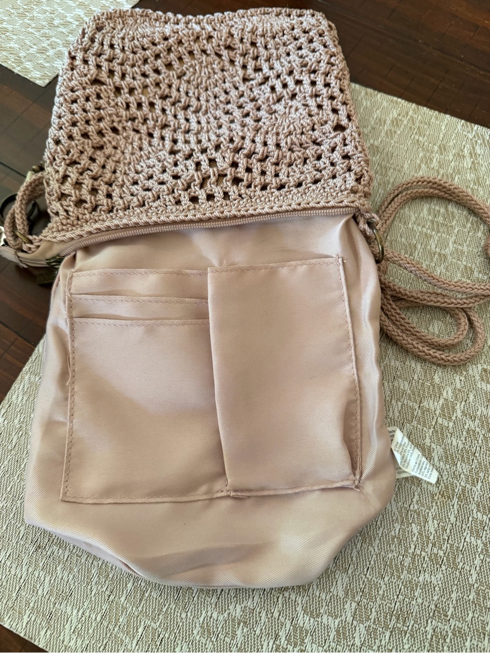 The Sak “Sayulita” crochet blush pink bag 30 year anniversary bag - Picture 9 of 16